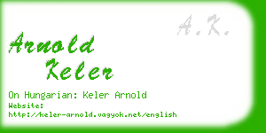 arnold keler business card